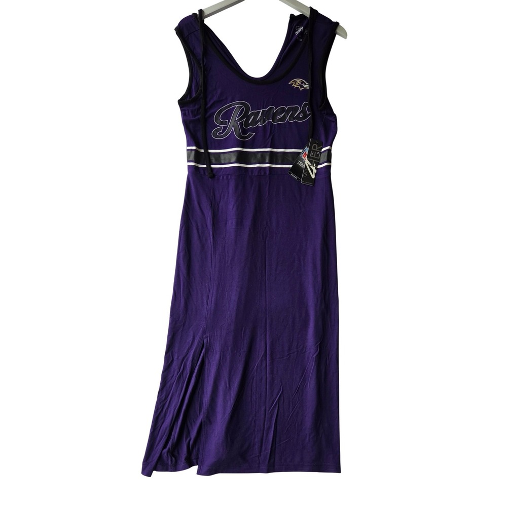 G-III‎ 4Her Baltimore Ravens Dress Womens M Purple New Sleeveless Maxi NFL